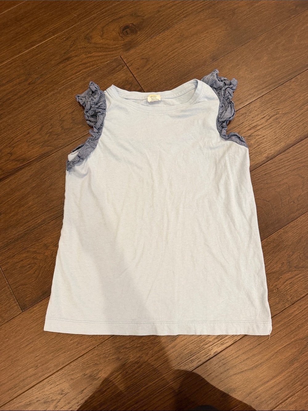 Crewcuts Girls Light Blue Ruffle Sleeve T-Shirt Size 12 - C11-744